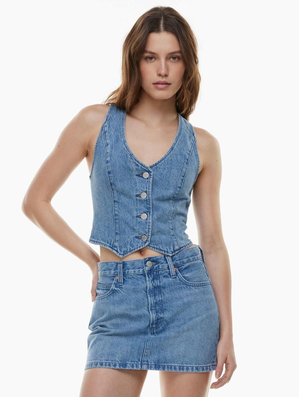 Denim Forum The '90s Mia Denim Vest XL